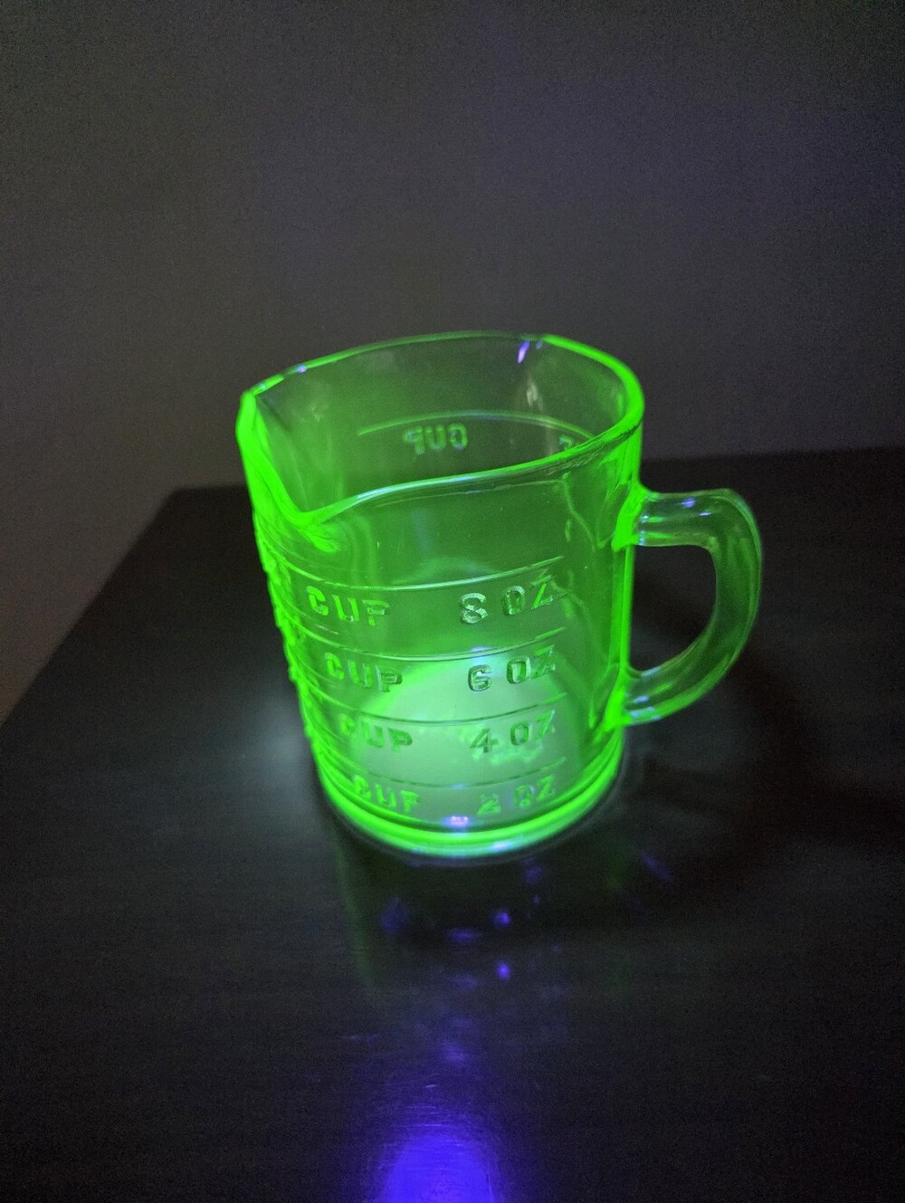 Depression Era Uranium Glass 3 Way Kellogg's  Measuring Cup